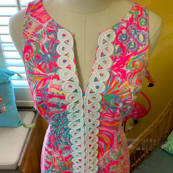 Lilly Pulitzer NWT Ryder Shift Dress Swiss Fish Size 4 Gorgeous! - Picture 5 of 9